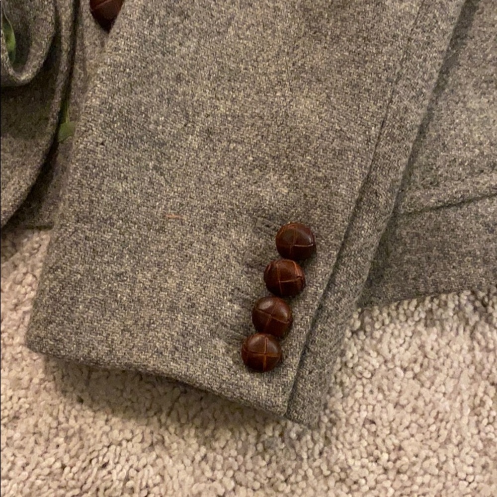 J. Crew Gray Blazer with Brown Buttons - Picture 5 of 9
